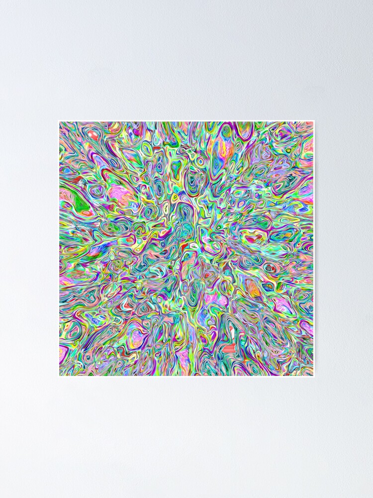 Alternate view of Abstract random colors #6 | stream of vigorously space Poster