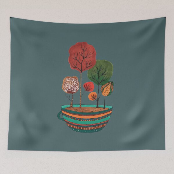 Item preview, Tea Tree | Colorful Tea Cup Illustration designed and sold by inkhivecreative.