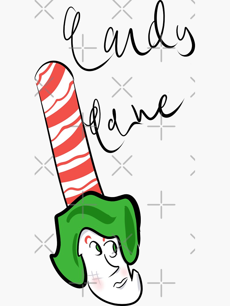 "Candy Cane Man" Sticker by Plantster Redbubble