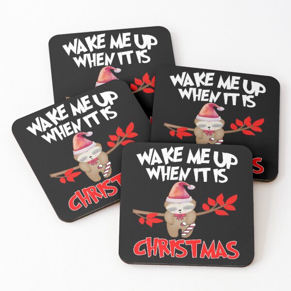 Item preview, Wake Me Up When It's Christmas Cute Sloth Christmas Features designed and sold by marcek.