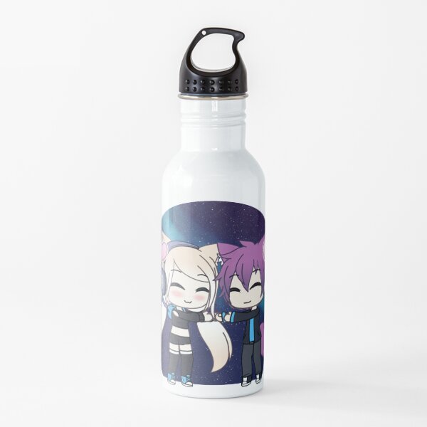 Cute Gacha Girl and Boy with Fox Tail Water Bottle
