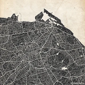 Artwork thumbnail, Edinburgh map by InkMaps