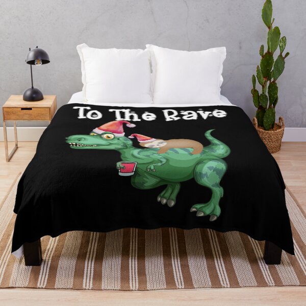 Item preview, To The Rave Tree Rex Funny Sloth riding Dinosaur Christmas designed and sold by marcek.
