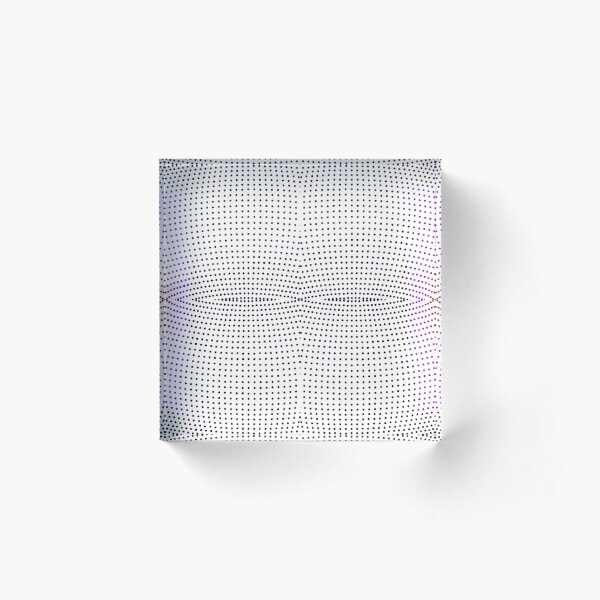 Grid, net, pattern, design, gradation, metallic, abstract, weaving, tile, fiber, halftone, repetition, spotted, textile, backgrounds, textured, geometric shape, square Acrylic Block