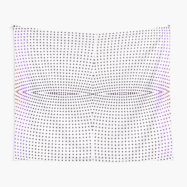 Grid, net, pattern, design, gradation, metallic, abstract, weaving, tile, fiber, halftone, repetition, spotted, textile, backgrounds, textured, geometric shape, square Tapestry