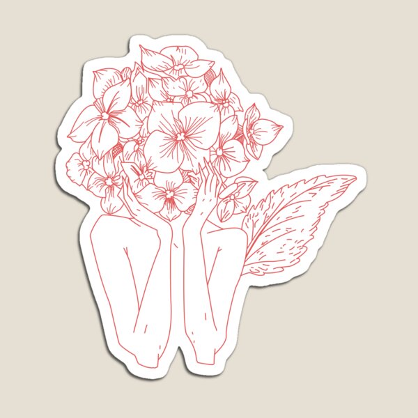 flower bomb red Magnet