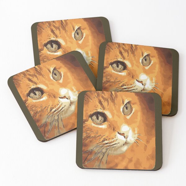 Item preview, Orange Tabby Cat Face Black Outline Art designed and sold by taiche.