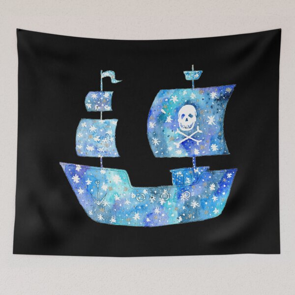 Item preview, Pirate Ship Galaxy Art Wall  designed and sold by alisonsadler.