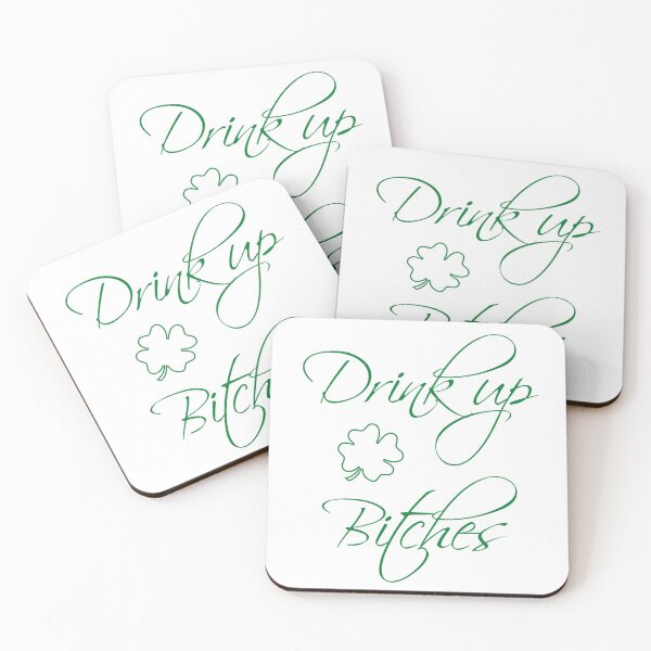 Item preview, Drink Up Bitches St Patrick's Day Shamrock Lucky designed and sold by livianasgifts.