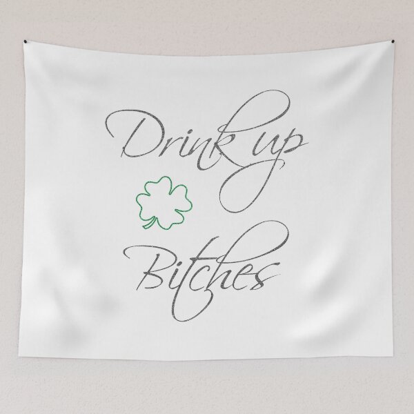 Item preview, Drink Up Bitches St Patrick's Day Glitter Shamrock designed and sold by livianasgifts.