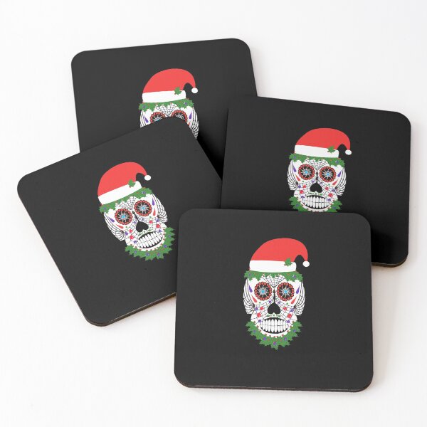 Item preview, Santa skeleton face with spider webs designed and sold by designInk.