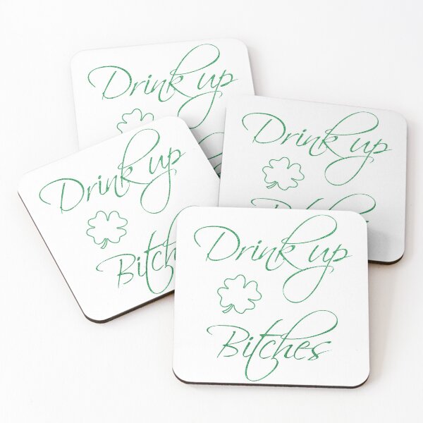 Item preview, Drink Up Bitches St Patrick's Day Glitter Shamrock designed and sold by livianasgifts.