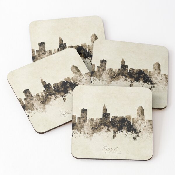 Item preview, Raleigh North Carolina Skyline designed and sold by ArtPrints.