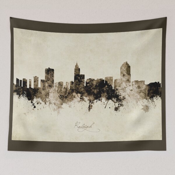 Item preview, Raleigh North Carolina Skyline designed and sold by ArtPrints.