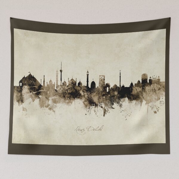 Item preview, New Delhi India Skyline designed and sold by ArtPrints.