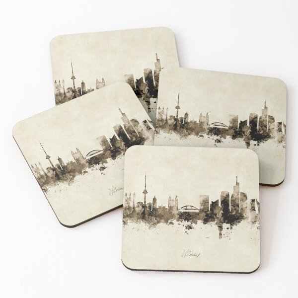 Item preview, Vilnius Lithuania Skyline designed and sold by ArtPrints.