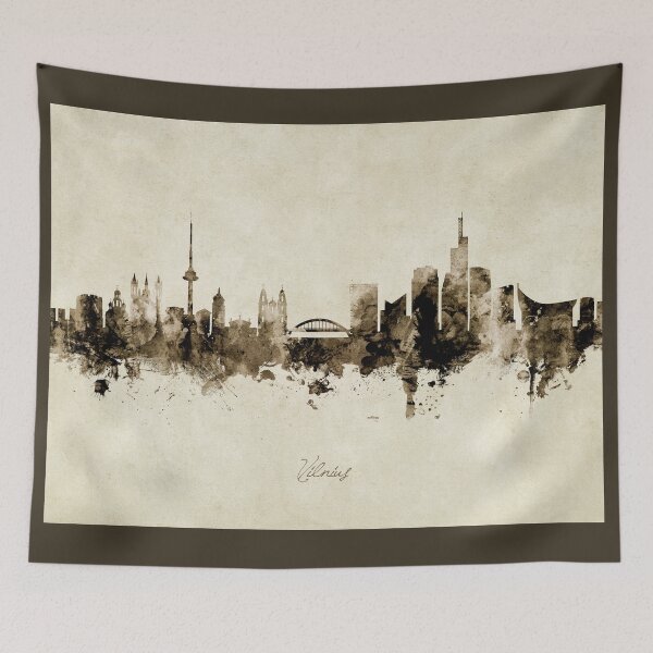 Item preview, Vilnius Lithuania Skyline designed and sold by ArtPrints.