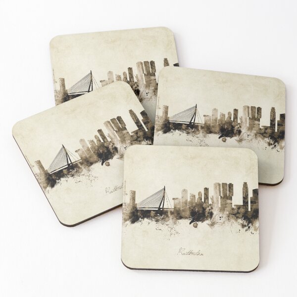 Item preview, Rotterdam The Netherlands Skyline designed and sold by ArtPrints.