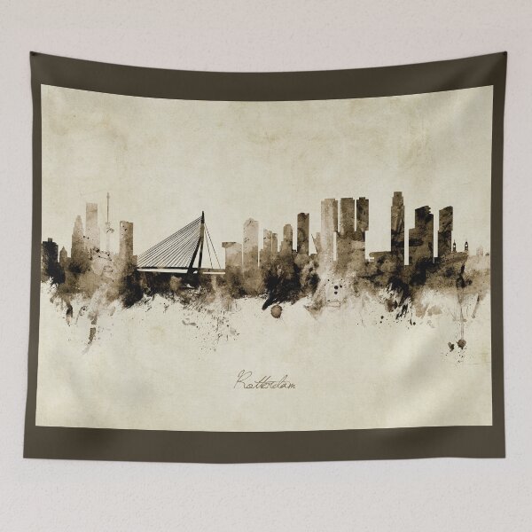 Item preview, Rotterdam The Netherlands Skyline designed and sold by ArtPrints.