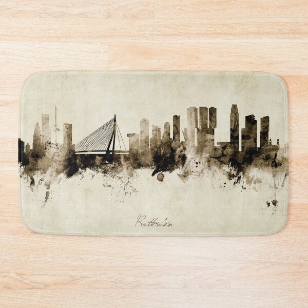 Item preview, Rotterdam The Netherlands Skyline designed and sold by ArtPrints.
