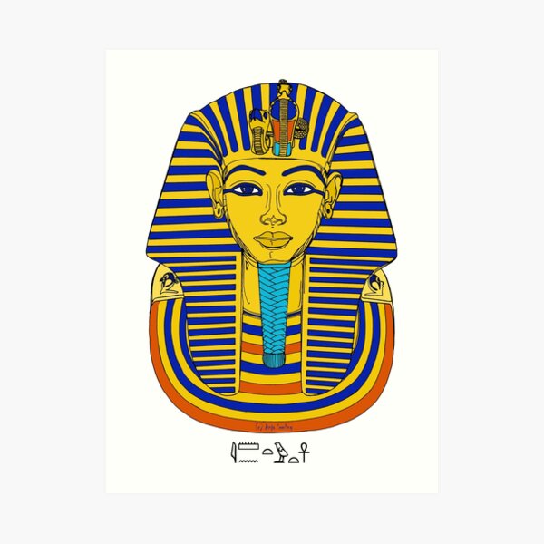 TUTANCHAMUN I Pharao Totenmaske Kunstdruck