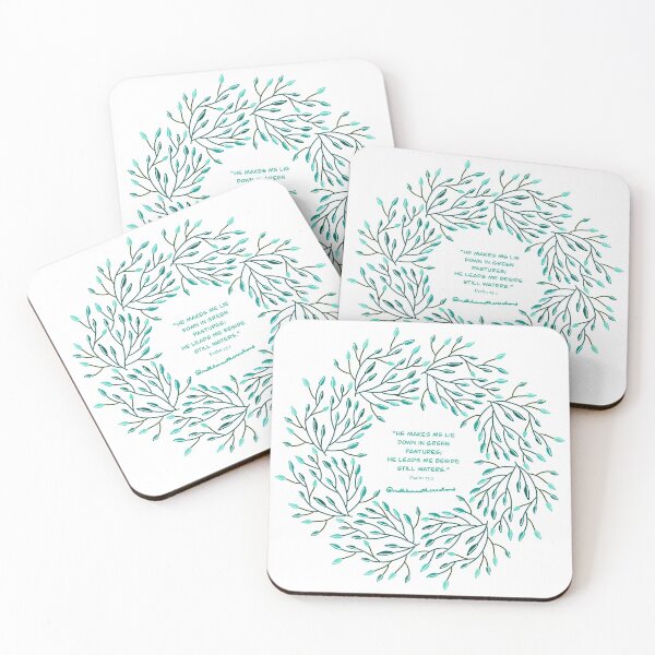 Item preview, Psalm 23 sticker, mug, waterbottle, acrylic blocks and coaster designed and sold by ruthkenneth.