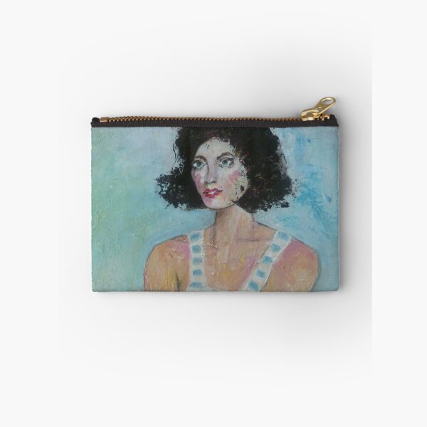 Item preview, Milady at the beach. Woman in a swimsuit. acrylic painting on canvas designed and sold by soffya.