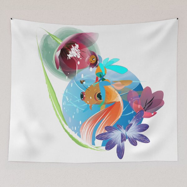 Item preview, illustration style watercolor fairy of flowers and water designed and sold by Luciano Montemarano.
