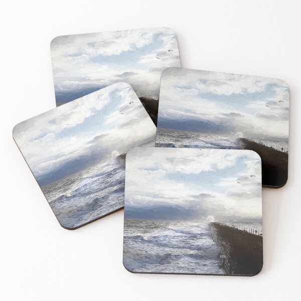 Item preview, Storm at Tynemouth Pier in the style of Degas designed and sold by Violaman.