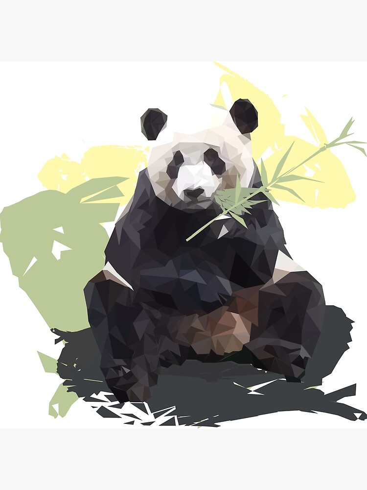 Betydning sej misundelse Panda Low Poly Digital Art Print" Art Board Print for Sale by MAKIsketch |  Redbubble