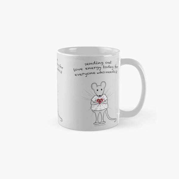 Item preview, MantraMouse® Sending Out Love Cartoon on Gray Background designed and sold by Donna Martini.