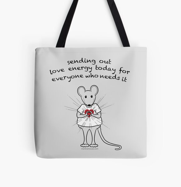 Item preview, MantraMouse® Sending Out Love Cartoon on Gray Background designed and sold by Donna Martini.