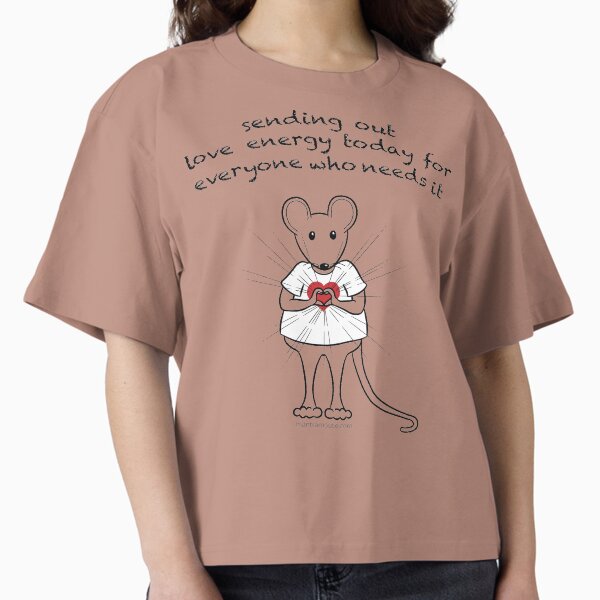 Item preview, MantraMouse® Sending Out Love Cartoon on Gray Background designed and sold by Donna Martini.