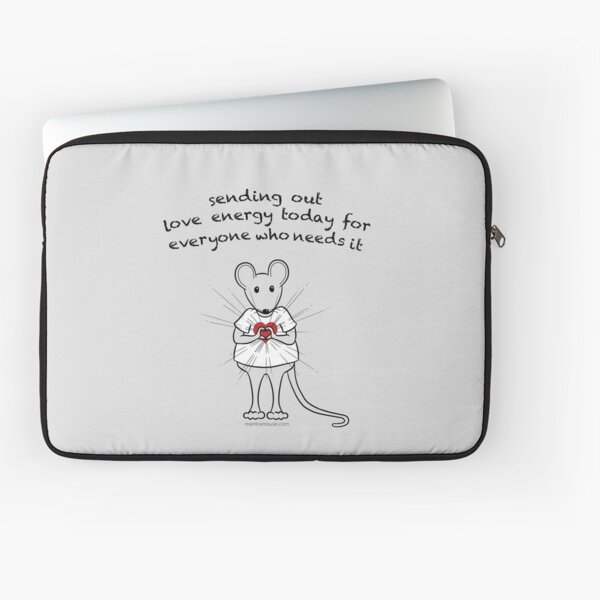 Item preview, MantraMouse® Sending Out Love Cartoon on Gray Background designed and sold by Donna Martini.