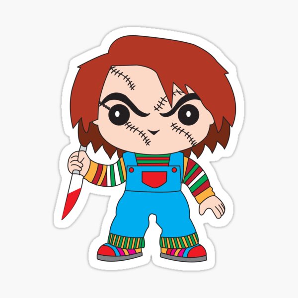 Chucky the immortal killer doll as Carton Sticker
