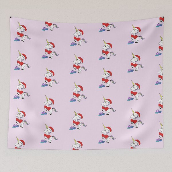 Item preview, Unicorn Santa with presents designed and sold by designInk.