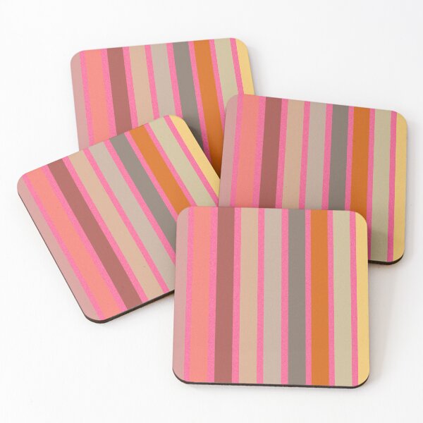 Item preview, Multiple Linen-Textured Stripes with Pink Twist designed and sold by BloomCatB.