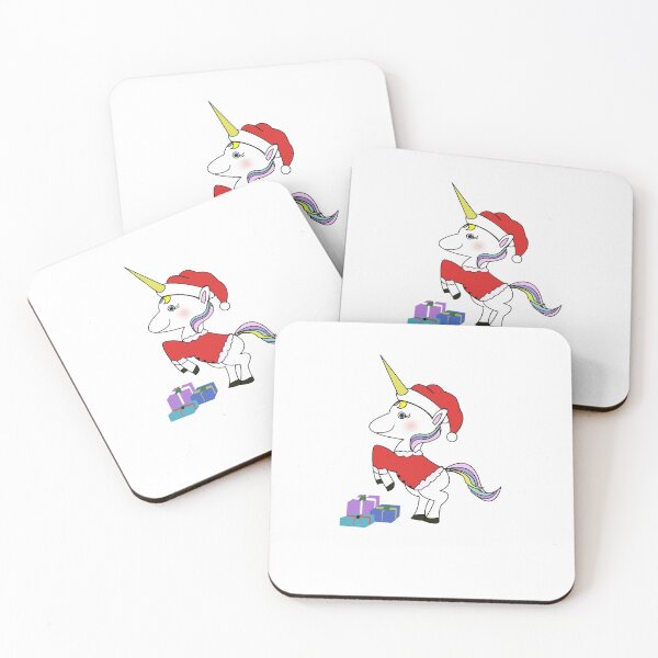 Item preview, Unicorn Santa with presents designed and sold by designInk.