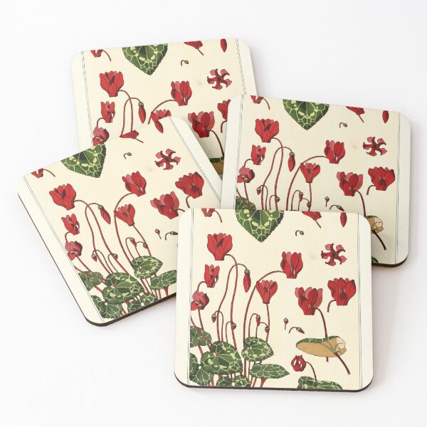 Item preview, Botanical flower plate - Maurice Verneuil - Cyclamen designed and sold by DejaVuStudio.