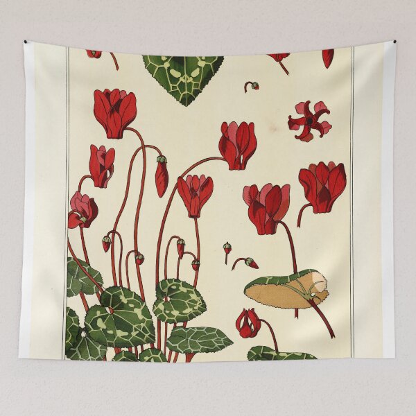 Item preview, Botanical flower plate - Maurice Verneuil - Cyclamen designed and sold by DejaVuStudio.