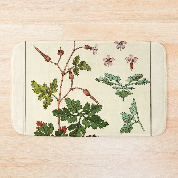 Item preview, French botanical flower plate - J Milesi - Geranium sauvage designed and sold by DejaVuStudio.