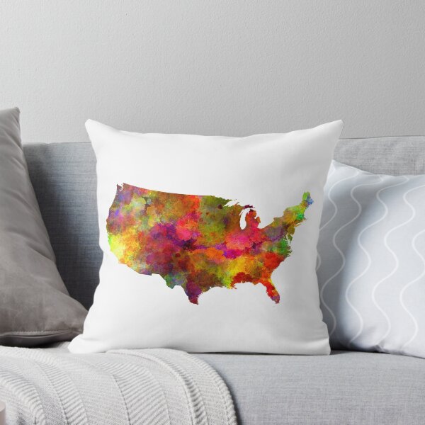 Item preview, USA map in watercolor  designed and sold by paulrommer.