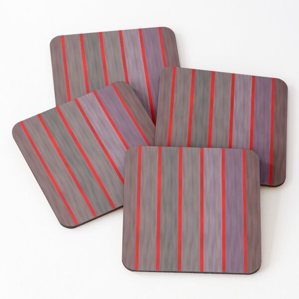 Item preview, Multiple Metallic Vertical Stripes with Red Twist designed and sold by BloomCatB.