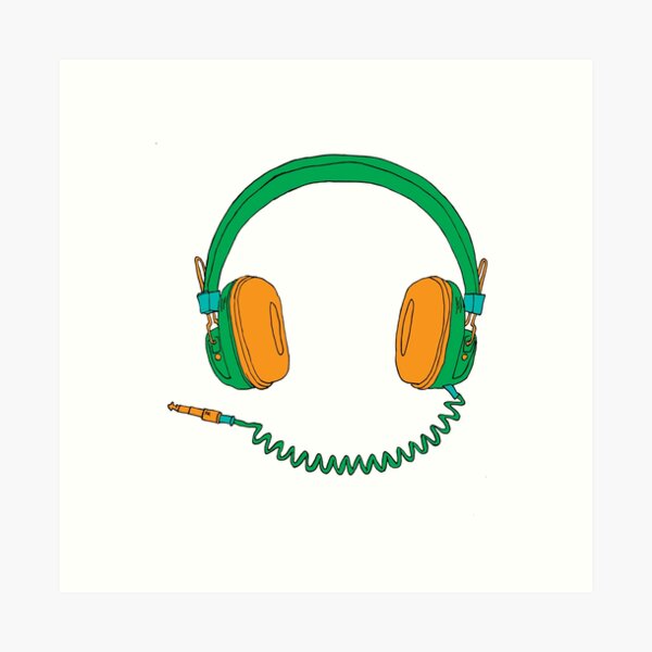 Headphones Art Print
