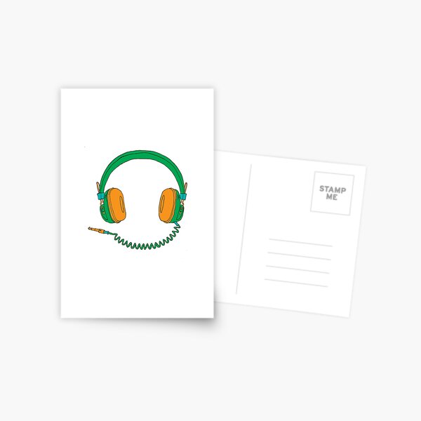 Headphones Postcard