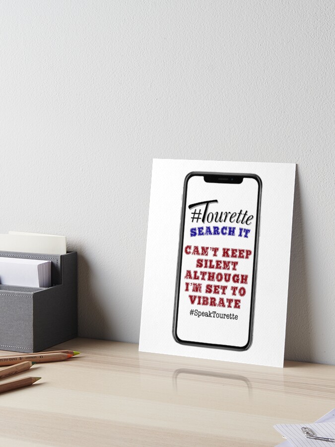 Tourettes - Can't Keep Silent Although I'm Set To Vibrate , Tourette  Syndrome Awareness #SpeakTourette #SpunkyLemons" Art Board Print for Sale  by MJDezigns | Redbubble