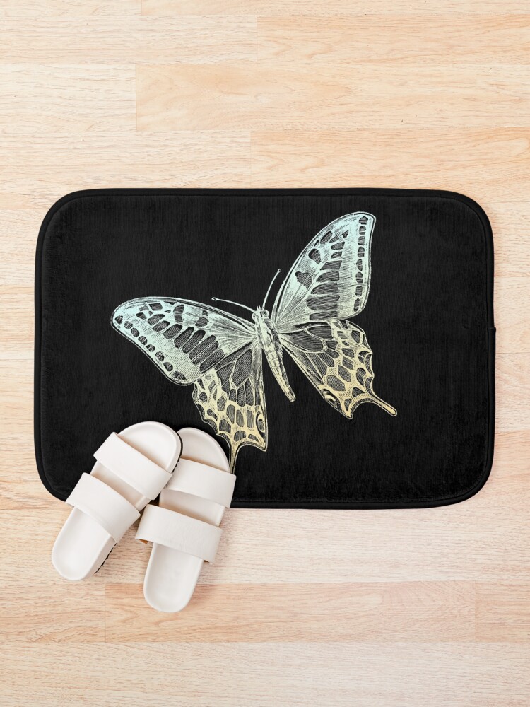 butterfly bath mat