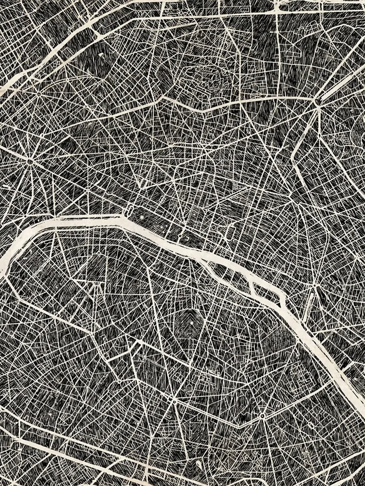 Thumbnail 4 of 4, iPhone Case, Paris map designed and sold by InkMaps.