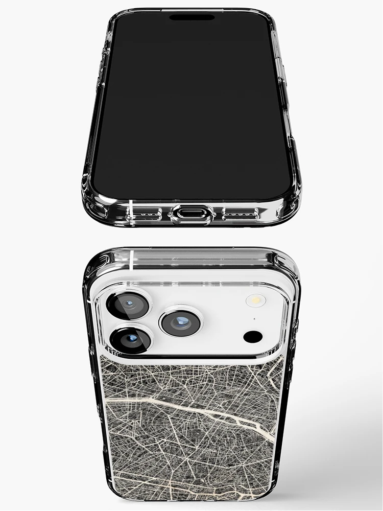 Thumbnail 3 of 5, iPhone Case, Paris map designed and sold by InkMaps.