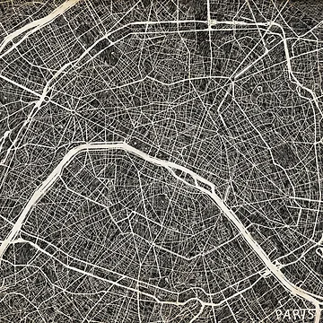 Artwork thumbnail, Paris map by InkMaps